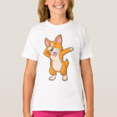Welsh Corgi op Hip Hop Dance Dab T-shirt (Voorkant)