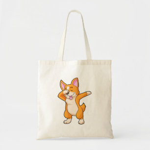 Welsh Corgi op Hip Hop Dance Dab Tote Bag