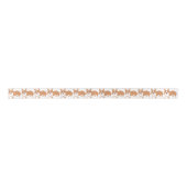 Welsh Corgi Pattern Satin Ribbon Satijnen Lint (Voorkant)