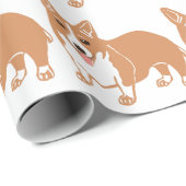 Welsh Corgi Pattern Wrapping Paper Cadeaupapier (Rol Hoek)