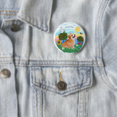 Welsh Corgi (Pembroke 7b) Ronde Button 5,7 Cm (In situ)