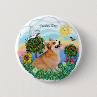 Welsh Corgi (Pembroke 7b) Ronde Button 5,7 Cm