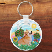 Welsh Corgi (Pembroke 7b) Sleutelhanger (Voorkant)