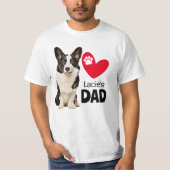 Welsh Corgi Persoonlijke vader T-Shirt (Voorkant)