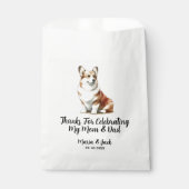 Welsh Corgi Pet Bruiloft Volledige kleur Bedankzakje (Voorkant)