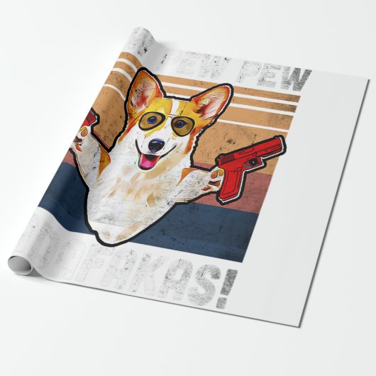 Welsh Corgi Pew Pew Madafakas -  Corgi Stuf Cadeaupapier (Uitgerold)