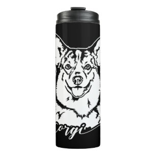 Welsh Corgi portret hond moeder Thermosbeker