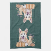 Welsh Corgi Puppy in het najaar Theedoek (Verticaal)