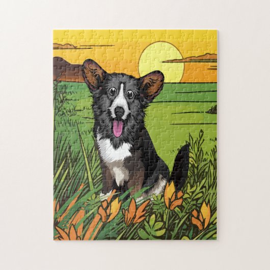 Welsh Corgi Puppy Legpuzzel (Verticaal)