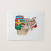 Welsh Corgi Puppy met Santa Hat Legpuzzel (Horizontaal)