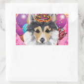 WELSH CORGI RECHTHOEKIGE STICKER (Tas)