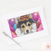 WELSH CORGI RECHTHOEKIGE STICKER (Envelop)