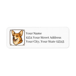 Welsh Corgi Retouradreslabels Etiket