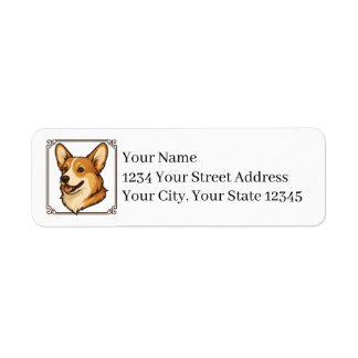 Welsh Corgi Retouradreslabels Etiket