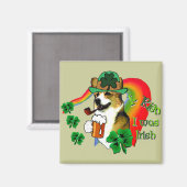 Welsh Corgi Saint Patrick's Day Magneet (Voorkant / Achterkant)