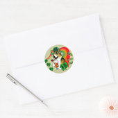 Welsh Corgi Saint Patrick's Day Ronde Sticker (Envelop)