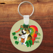 Welsh Corgi Saint Patrick's Day Sleutelhanger (Voorkant)