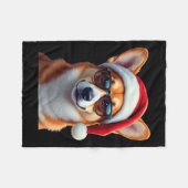 Welsh Corgi Santa Christmas Sweater Xmas Funny Cor Fleece Deken (Voorkant (Horizontaal))