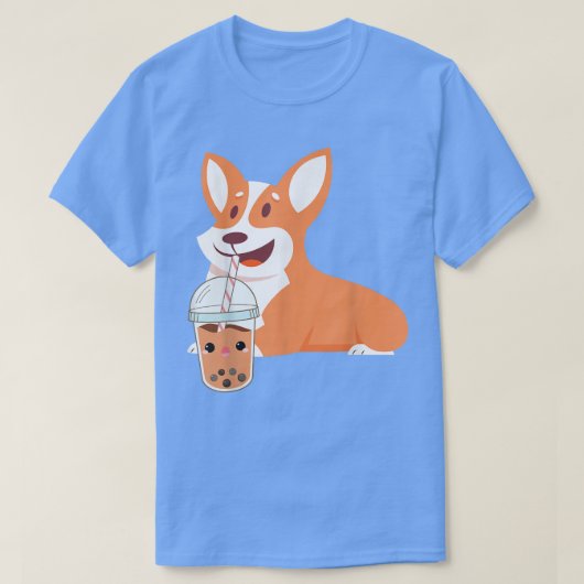 Welsh Corgi Schattig s corgi Drink Bubble Tea T-shirt (Design voorkant)