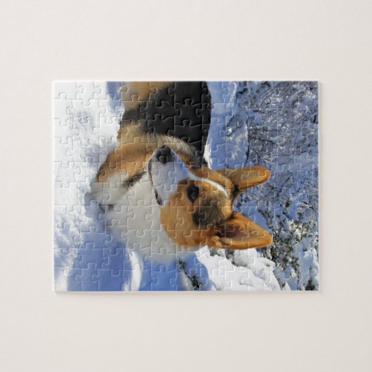 Welsh Corgi Snow Day Legpuzzel (Horizontaal)