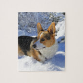 Welsh Corgi Snow Day Legpuzzel (Verticaal)