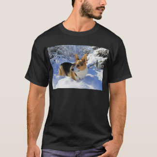 Welsh Corgi Snow Day T-shirt