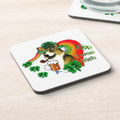 Welsh Corgi St Patricks Day Drankjes Onderzetter (Linkerzijde)