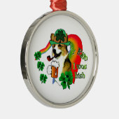 Welsh Corgi St Patricks Day Metalen Ornament (Rechts)