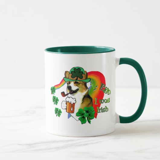 Welsh Corgi St Patricks Day Mok (Rechts)