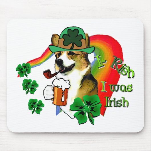 Welsh Corgi St Patricks Day Muismat (Voorkant)