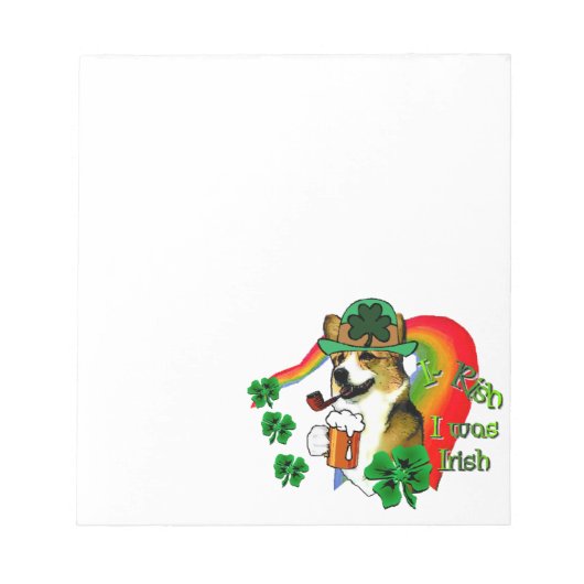 Welsh Corgi St Patricks Day Notitieblok (Voorkant)