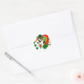 Welsh Corgi St Patricks Day Ronde Sticker (Envelop)