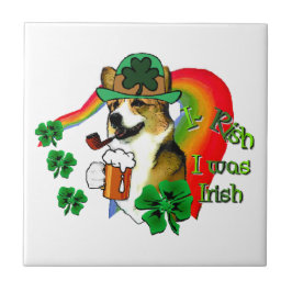 Welsh Corgi St Patricks Day Tegeltje