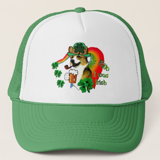 Welsh Corgi St Patricks Day Trucker Pet (Voorkant)