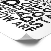 Welsh Corgi Typografie Poster (Hoek)