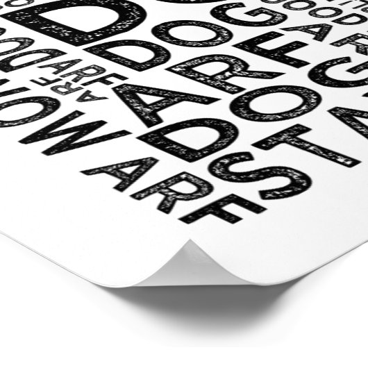 Welsh Corgi Typografie Poster (Hoek)