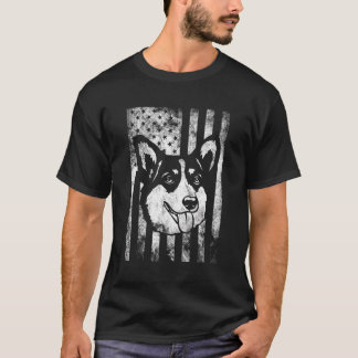 Welsh Corgi USA Patriottisch Amerika 4 juli Patr T-shirt