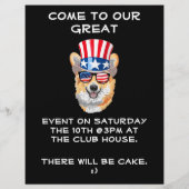 Welsh Corgi USA Vlag Hoed Bril 4 juli Flyer (Achterkant)