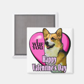 Welsh Corgi Valentijnsdag Gifts Magneet (Voorkant / Achterkant)