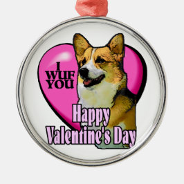 Welsh Corgi Valentijnsdag Metalen Ornament