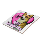 Welsh Corgi Valentijnsdag Tegeltje (Zijkant)