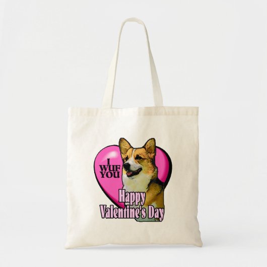 Welsh Corgi Valentijnsdag Tote Bag (Voorkant)