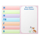 Welsh Corgi Weekly Planner Notitieblok (Voorkant)