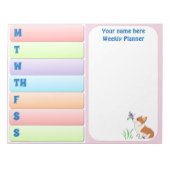 Welsh Corgi Weekly Planner Notitieblok (Voorkant)