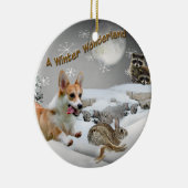 Welsh Corgi Winter Wonderland Ornament (Rechts)