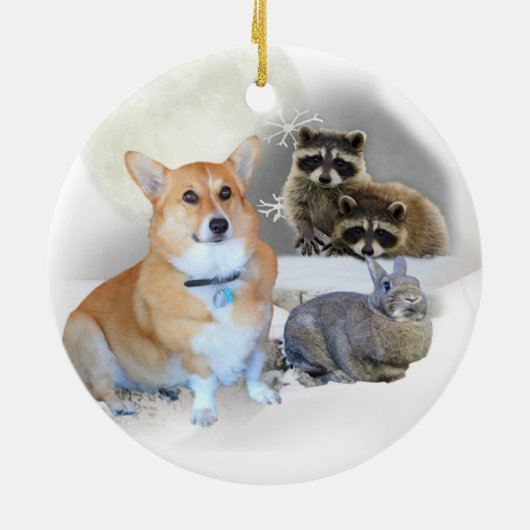 Welsh Corgi Winter Wonderland Ornament (Achterkant)
