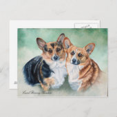 WELSH CORGIES BRIEFKAART (Voorkant / Achterkant)
