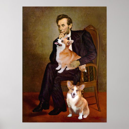 Welsh Corgis Pembroke - two - Lincoln Poster (Voorkant)
