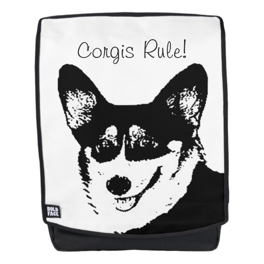 Welsh Corgis Rule Rugtassen (Voorkant)