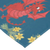 Welsh Costume and Emblemen, Blue Cotton Tablecloth Tafelkleed (Gekanteld)